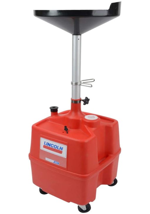 Lincoln 3518 Portable Plastic Fluid Waste Drain with 40"-77" Adjustable Funnel