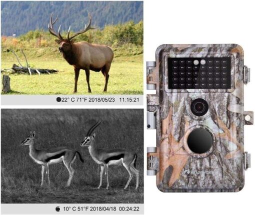 5-Pack Game & Deer Trail Cameras 16MP 1920x1080P Video Hunting Wildlife Cams Time Lapse with Night Vision No Glow 940nm Infrared Motion Activated Waterproof Password Protected 0.6S Trigger 2.4" LCD - Image 4