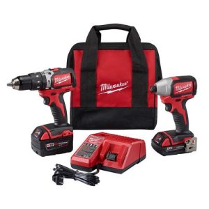 Milwaukee 2799-22CX M18 Li-Ion Compact Brushless Hammer Drill and Impact Combo Kit