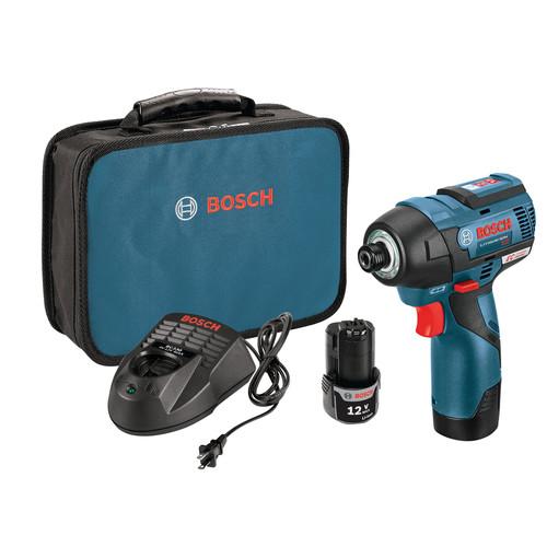 Bosch 12V MAX 2.0 Ah Cordless Lithium-Ion EC Brushless 1/4 in. Hex Impact Driver Kit - PS42-02