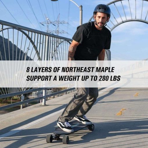 Electric Skateboard Longboard with Remote Controller, 25 MPH Top Speed, 18.6 Miles Max Range, Dual Motors, 8 Layers Maple with Updated Board – 2nd Generation - Image 5