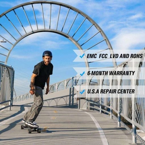 Electric Skateboard Longboard with Remote Controller, 25 MPH Top Speed, 18.6 Miles Max Range, Dual Motors, 8 Layers Maple with Updated Board – 2nd Generation - Image 6