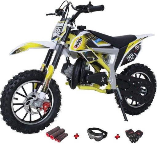 Bolt 50cc Dirt Bike Gas Dirt Bike Kids Dirt Bikes Pit Bikes Youth Dirt Pitbike with Gloves, Goggle and Handgrip,Red - Image 3