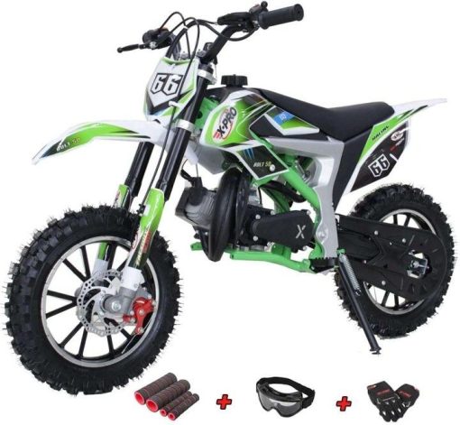 Bolt 50cc Dirt Bike Gas Dirt Bike Kids Dirt Bikes Pit Bikes Youth Dirt Pitbike with Gloves, Goggle and Handgrip,Red - Image 5