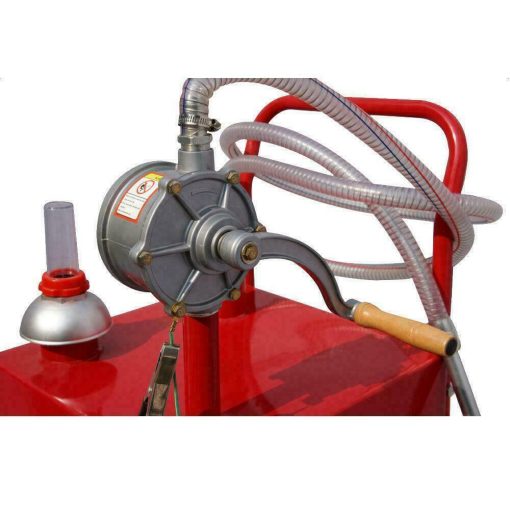 30 Gallon Gas Caddy Tank Gasoline Fluid Diesel w Rotary Pump and Hose New - Image 7
