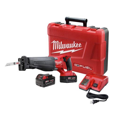 Factory Reconditioned Milwaukee 2720-82 M18 FUEL Cordless Sawzall Reciprocating Saw with 2 REDLITHIUM Batteries