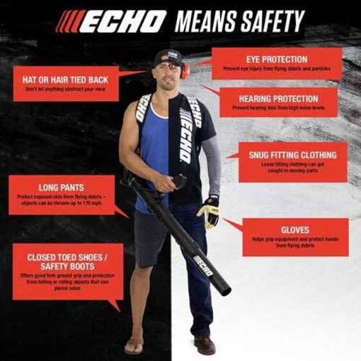 ECHO 214 MPH 535 CFM 63.3 cc Gas 2-Stroke Cycle Backpack Leaf Blower with Tube Throttle - Image 5