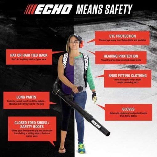 ECHO 214 MPH 535 CFM 63.3 cc Gas 2-Stroke Cycle Backpack Leaf Blower with Tube Throttle - Image 6