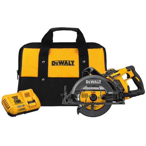 Factory Reconditioned DEWALT FLEXVOLT 60V 9.0Ah MAX 7-1/4 in. Worm Drive Style Saw Kit - DCS577X1R