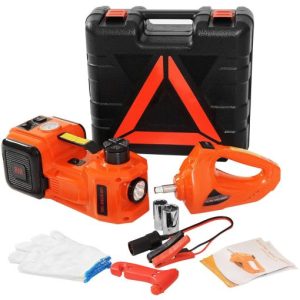 Electric Hydraulic Floor Jack Car Jack Lift 5 Ton 12V DC Electric Impact Wrench