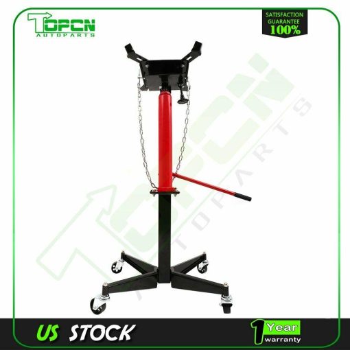 1100Lbs Hydraulic Transmission Jack Lift Hoist Gearbox Repair Universal Wheel - Image 2