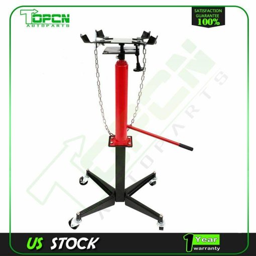 1100Lbs Hydraulic Transmission Jack Lift Hoist Gearbox Repair Universal Wheel - Image 3