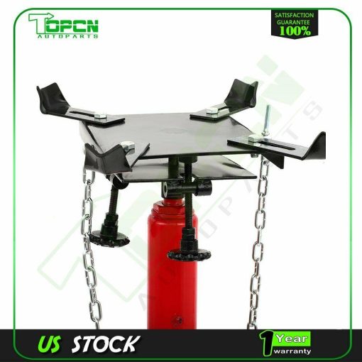 1100Lbs Hydraulic Transmission Jack Lift Hoist Gearbox Repair Universal Wheel - Image 4