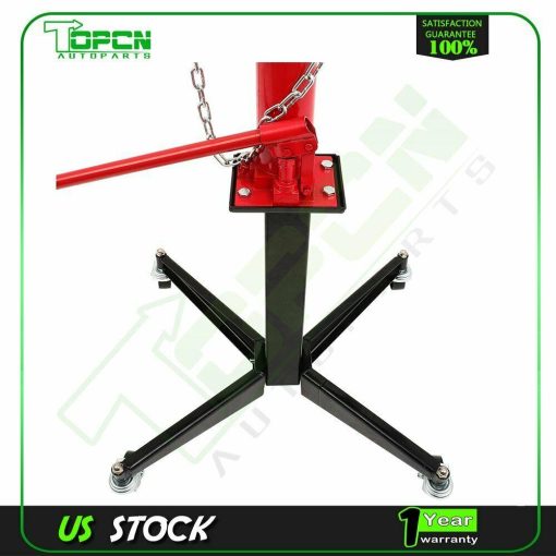 1100Lbs Hydraulic Transmission Jack Lift Hoist Gearbox Repair Universal Wheel - Image 11