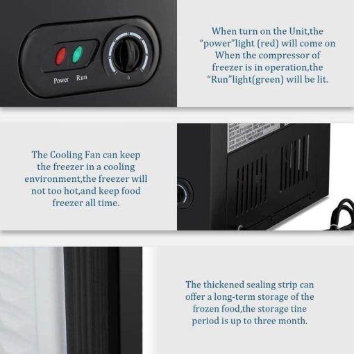 R.W.Flame 7.0 Cubic Feet Black Chest Freezer Little Freezer Removable Basket - Image 7