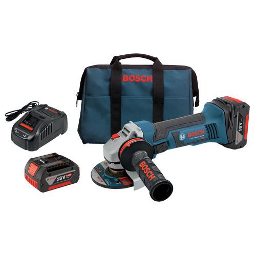 Bosch 18V 4.0 Ah Cordless Lithium-Ion 4-1/2 in. Angle Grinder Kit - GWS18V-45-01