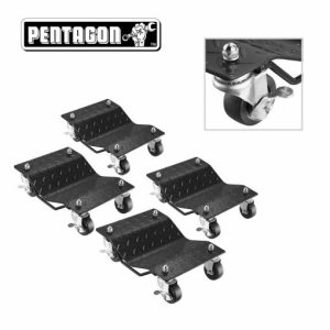 Pentagon Tool | Premium 4-Pack | Car Tire Dolly – Tire Skates Heavy Duty