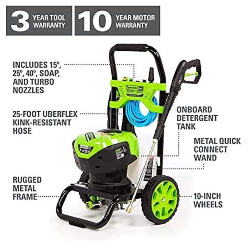 Greenworks 2200 PSI 2.3 GPM Electric Pressure Washer - GPW2200 - Image 9