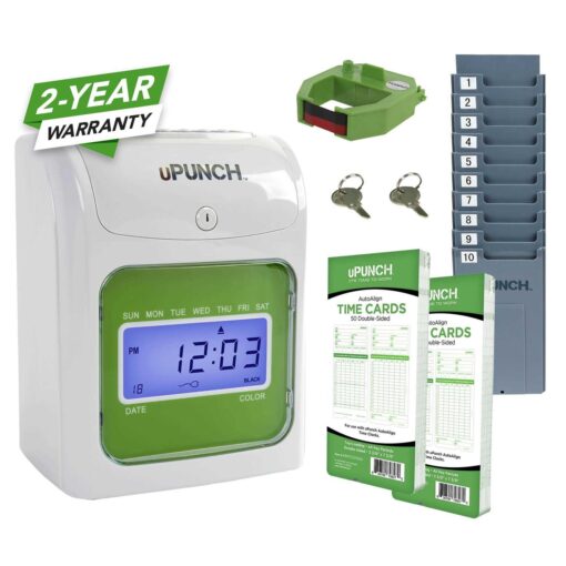 uPunch HN1500 Electronic Non-Calculating Time Clock Bundle - Image 2