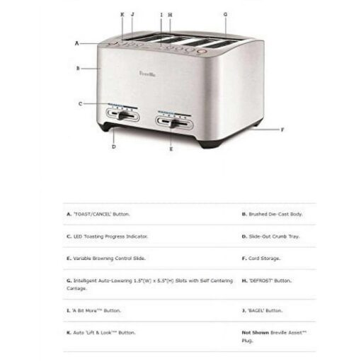 Breville Die-Cast 4-Slice Smart Toaster - Image 3
