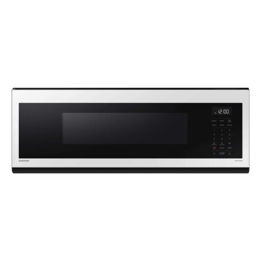 Samsung Bespoke 1.1 cu. ft. White Glass Over the Range Microwave ME11CB751012AA