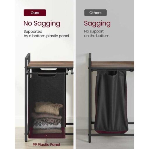VASAGLE Laundry Hamper, Laundry Basket, Laundry Sorter with 2 Pull-Out and Removable Bags - Image 2