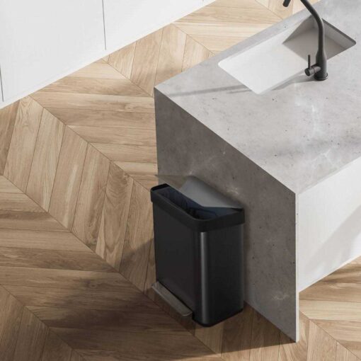 Stainless Steel Kitchen Trash Can Home Zone Living - Image 2