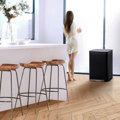 Stainless Steel Kitchen Trash Can Home Zone Living - Image 3