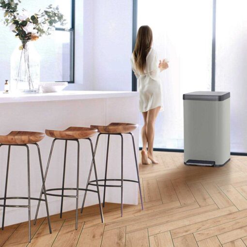 Stainless Steel Kitchen Trash Can Home Zone Living - Image 3