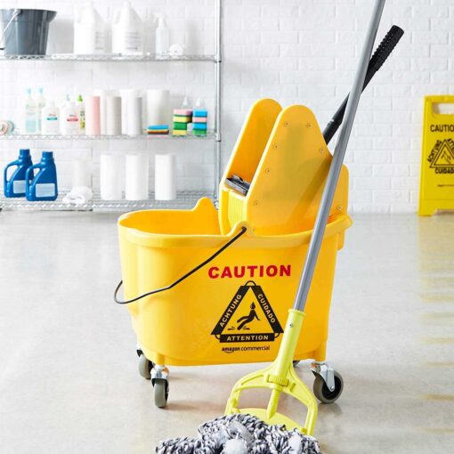 Amazoncommercial Mop Bucket and Down Press Wringer Combo - Image 2