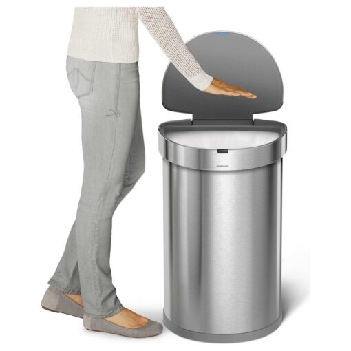 simplehuman 45 Liter Semi-Round Automatic Sensor Trash Can - Image 2