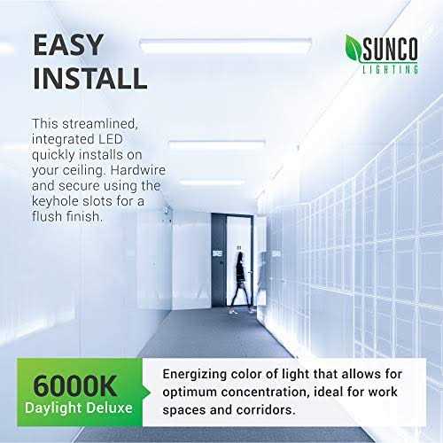 Sunco Lighting Sunco LED Shop Light 4ft Wraparound - Image 5