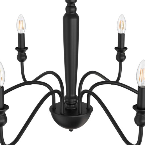 6-light Farmhouse Chandelier Industrial Iron Chandelier Lighting Classic Candle Ceiling Pendant light Fixture for Foyer - Image 5