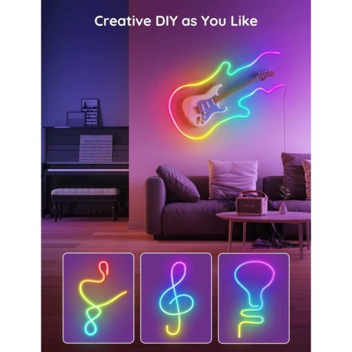 Govee 32.8ft Neon Rope Light Rgbic Rope Lights With Music Sync - Image 2