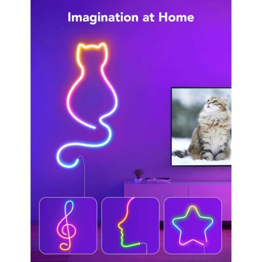 Govee 32.8ft Neon Rope Light Rgbic Rope Lights With Music Sync - Image 4