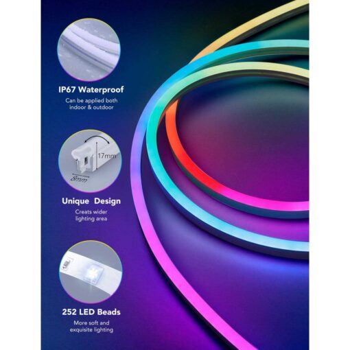 Govee 32.8ft Neon Rope Light Rgbic Rope Lights With Music Sync - Image 2