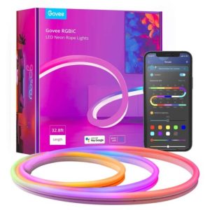 Govee 32.8ft Neon Rope Light Rgbic Rope Lights With Music Sync