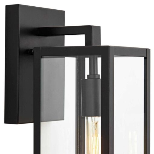 John Timberland Titan Modern Outdoor Wall Light Fixture Mystic Black 14 1/4 Clear Glass Panel for Exterior Barn Deck House Porch Yard Patio Outside - Image 3