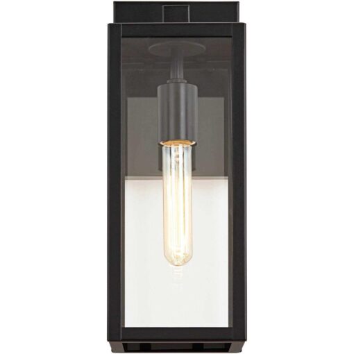 John Timberland Titan Modern Outdoor Wall Light Fixture Mystic Black 14 1/4 Clear Glass Panel for Exterior Barn Deck House Porch Yard Patio Outside - Image 4