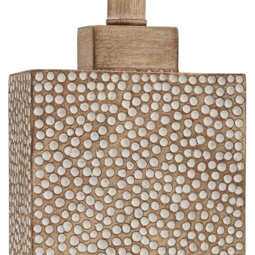 360 Lighting Caldwell Rustic Farmhouse Table Lamps 26 3/4 High Set of 2 Earth Tone Hammered Oatmeal Fabric Rectangular Shade for Bedroom Living Room - Image 5
