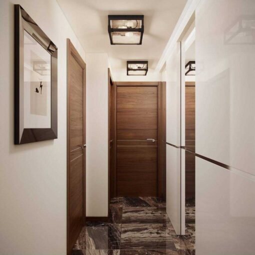 Gartman 2 Light 13 Lantern Square Flush Mount Breakwater Bay