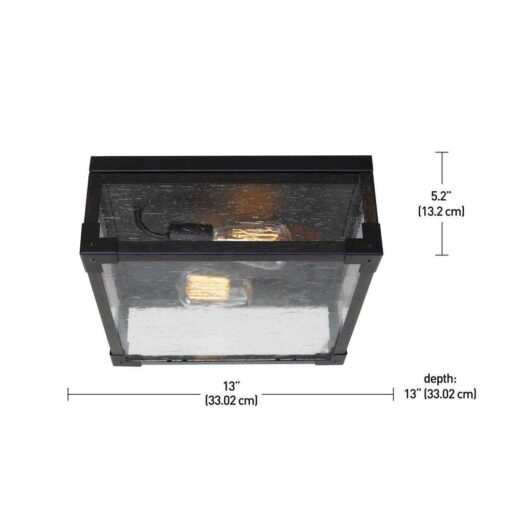Gartman 2 Light 13 Lantern Square Flush Mount Breakwater Bay - Image 2