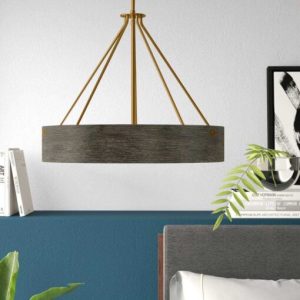 Molinaro 6 Light Single Drum Pendant Mercury Row Finish