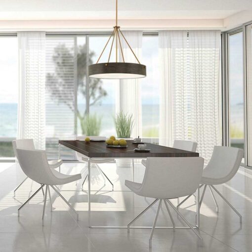 Molinaro 6 Light Single Drum Pendant Mercury Row Finish - Image 4