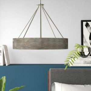 Molinaro 6 Light Single Drum Pendant Mercury Row Finish