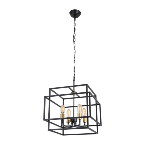 Worton 4 Light Lantern Square Chandelier Willa Arlo Interiors - Image 2