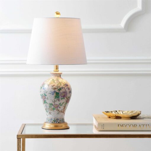 JONATHAN Y Grace Floral LED Table Lamp
