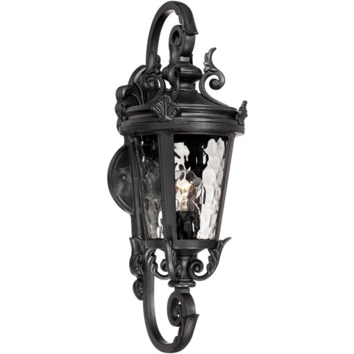 John Timberland Casa Marseille 19 inch High Black Outdoor Wall Light