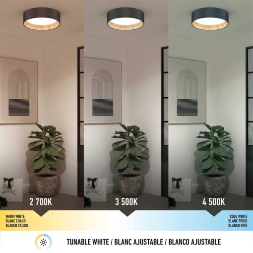 Artika Alton Integrated LED Flush Mount Black - Image 3