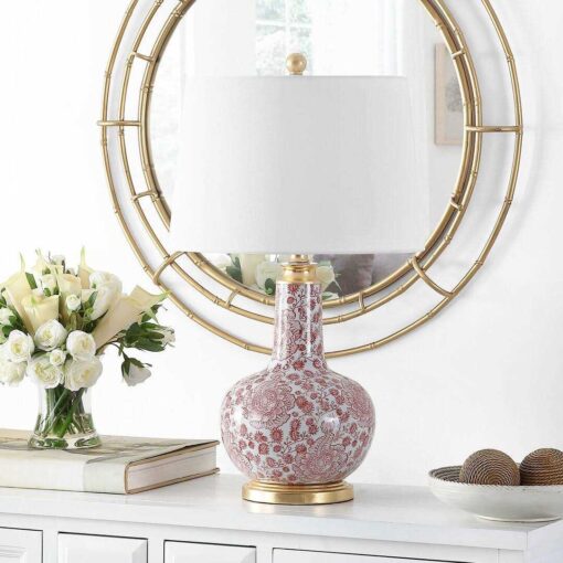 Leia 25.5 Red Bedside Table Lamp